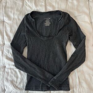 Clean Slate Seamless Layering Shirt - Black XS/S